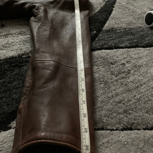 Brown Lamb Leather Jacket - Picture 9 of 10